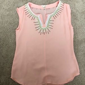 Pink beaded blouse